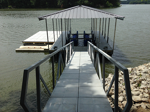 Galvanized ramps and railing